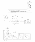 Alternator Electric Starter Fuel Supply Ignition Diagram and Parts List for 21A113-0254-E1  Briggs and Stratton Engine